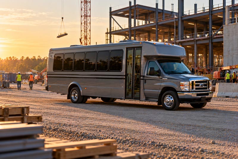 Construction Site Shuttle Bus Rentals in Temecula, CA